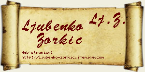 Ljubenko Zorkić vizit kartica